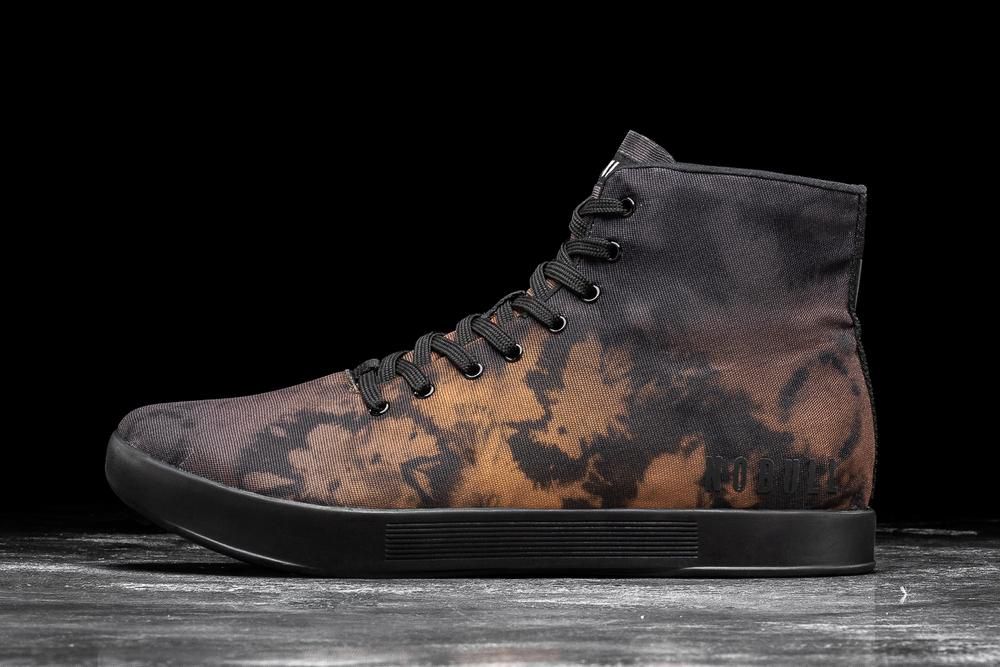 NOBULL High-Top Canvas Training Ayakkabı Erkek - Haki Tie-Dye - Turkiye (IAC-074512)